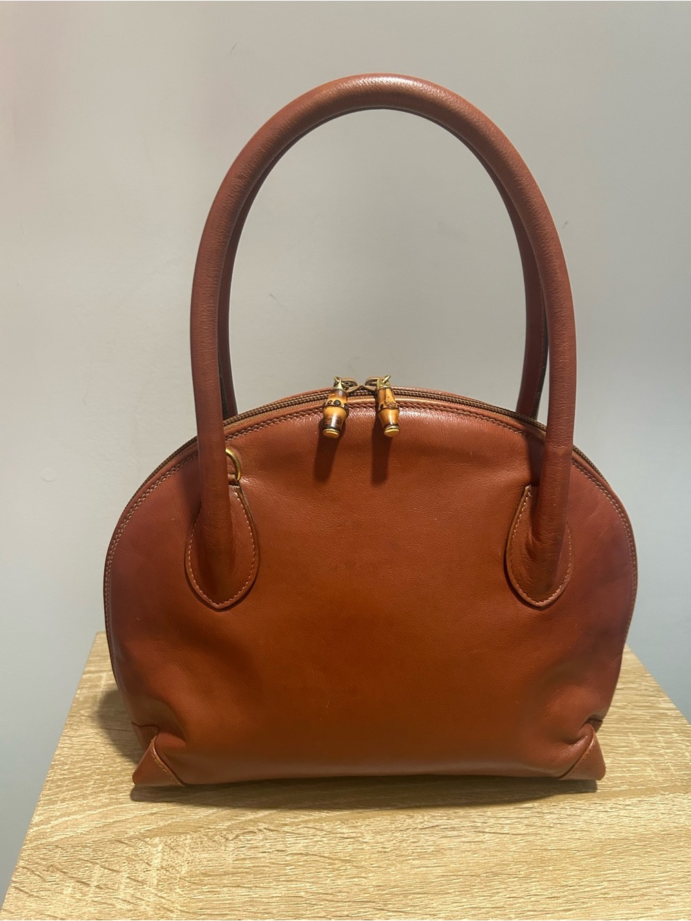 Vintage Gucci Bamboo Dome Satchel 2 way Rare - Picture 5 of 13